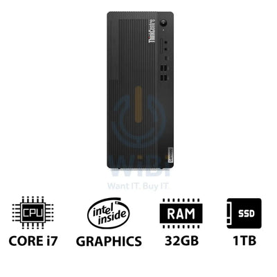 Lenovo ThinkCentre M70t Gen 5 - i7 / 32GB / 1TB (NVMe M.2 SSD) / Win 11 Pro / 1YW - Desktop Desktop & All-In-One PCs >