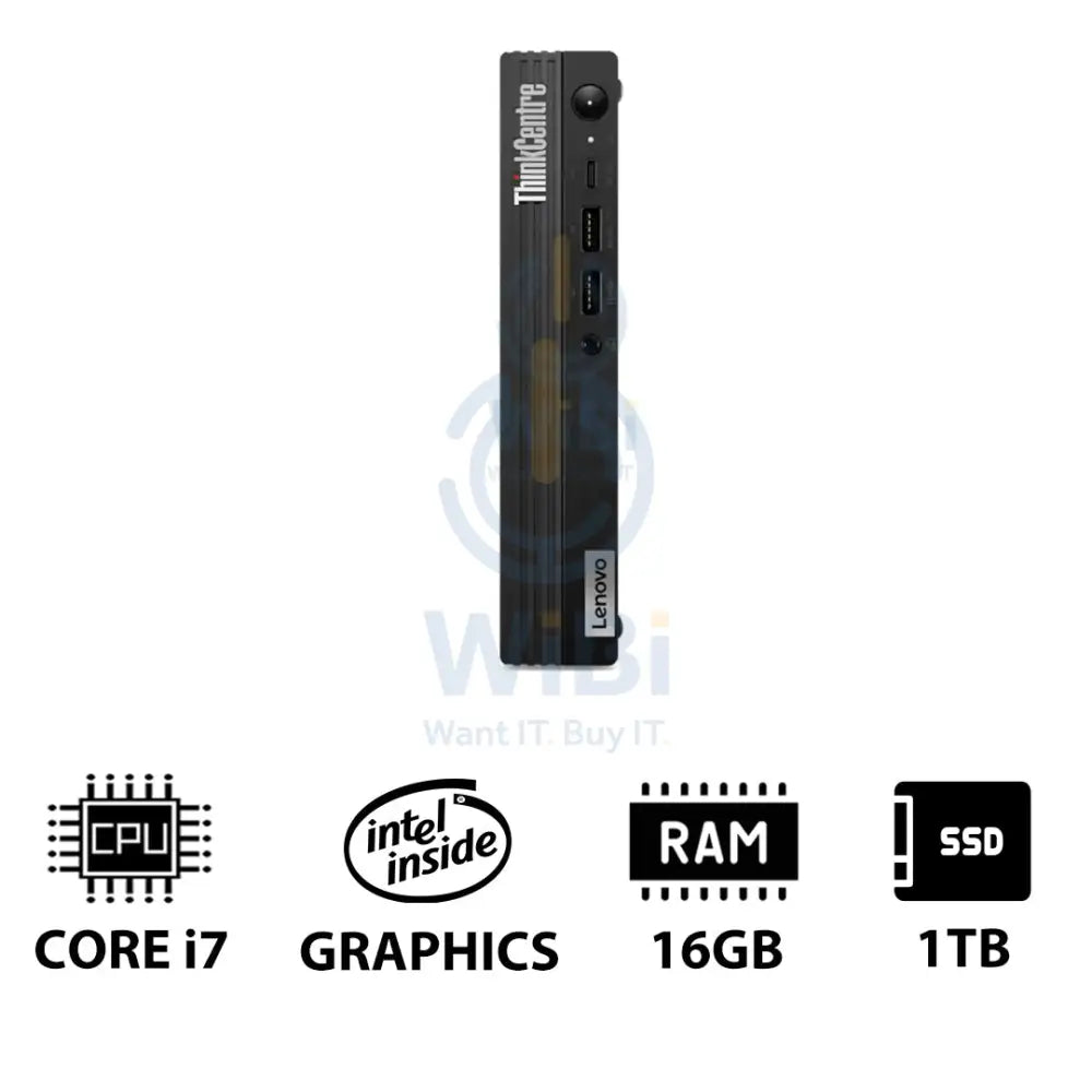 لينوفو ثينك سنتر M90q ثينك سنتر M90q الجيل 4 Tiny - آي 7 / vPro / 16 جيجابايت / 1 تيرابايت (NVMe م.2 إس إس دي) / دوس (بدون نظام تشغيل)  دوس (بدون نظام تشغيل) / حامل VESA / ضمان ثلاث سنوات