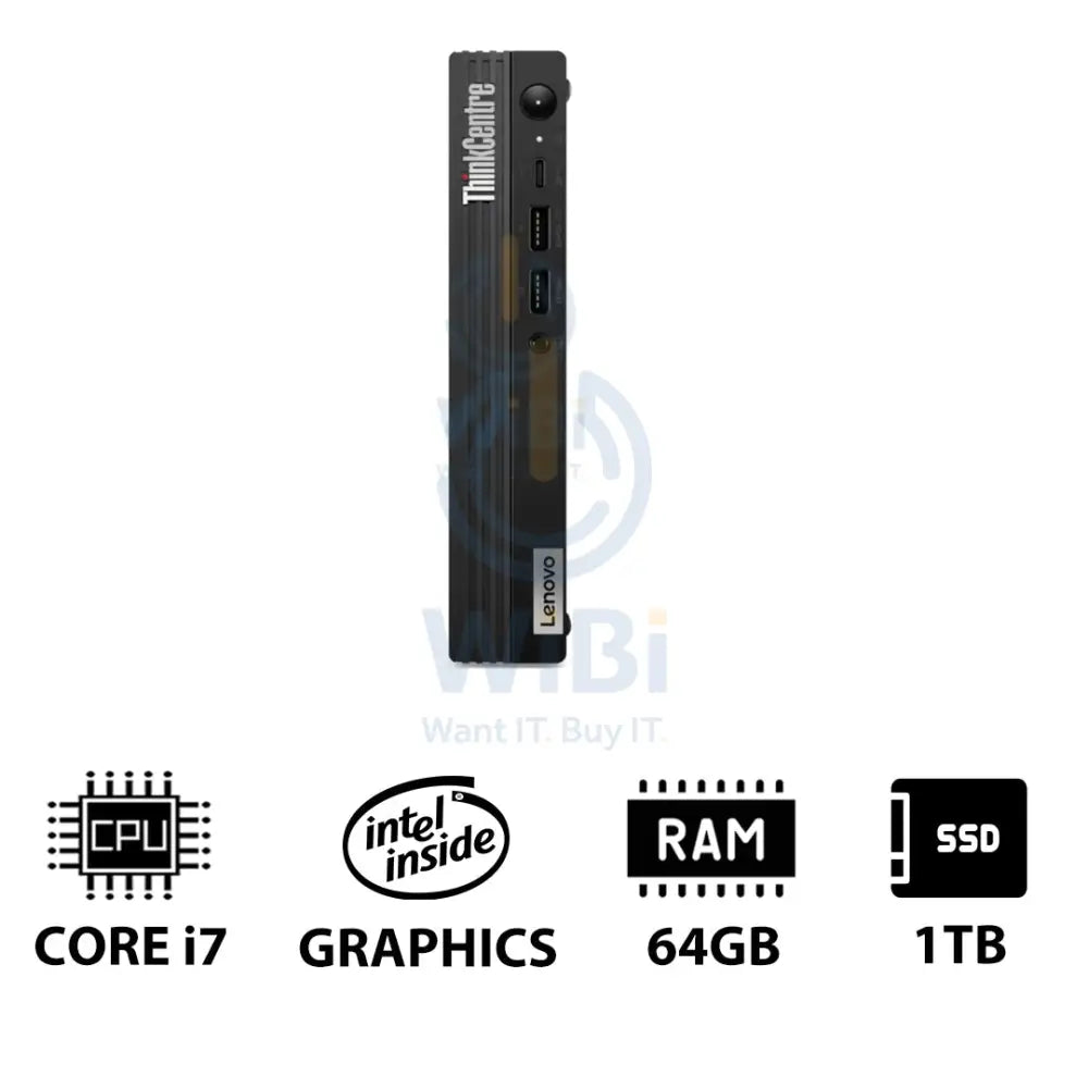 لينوفو ثينك سنتر M90q ثينك سنتر M90q الجيل 4 تيني - آي 7 / vPro آي 7 / 64 جيجابايت / 1 تيرابايت (NVMe م.2 إس إس دي) / دوس (بدون نظام تشغيل)  دوس (بدون نظام تشغيل) / حامل VESA / ضمان ثلاث سنوات