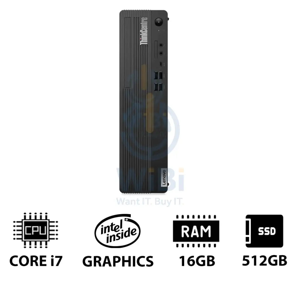 لينوفو ثينك سنتر M90s ThinkCentre M90s الجيل 5 SFF - آي 7 / vPro آي 7 / 16 جيجابايت / 512 جيجابايت (NVMe م.2 إس إس دي) / ويندوز 11 برو / ضمان سنة - كمبيوتر مكتبي كمبيوتر مكتبي  و