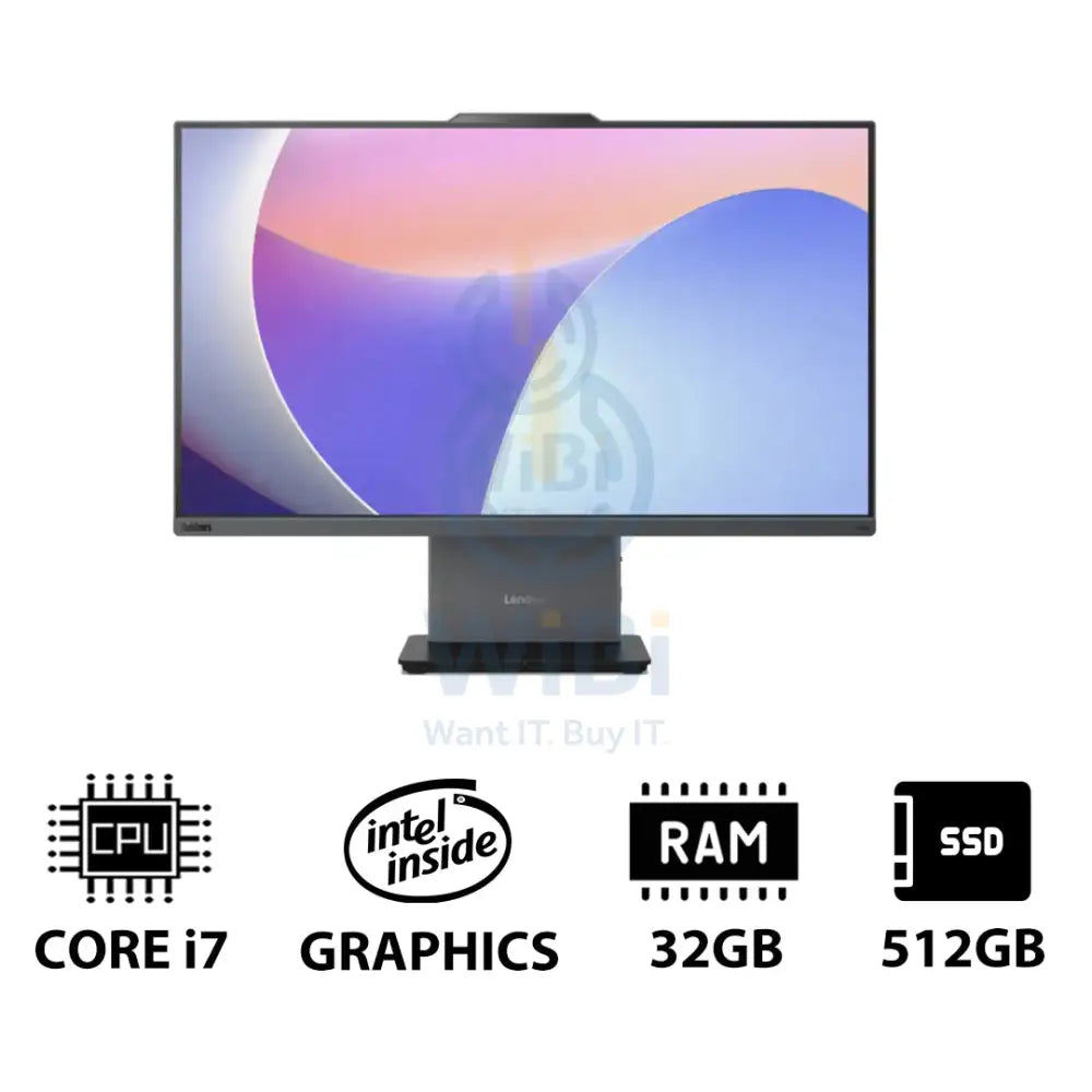 Lenovo ThinkCentre neo 50a 27 Gen 5 AIO PC - i7 / 32GB / 512GB (NVMe M.2 SSD) / 27’’ FHD Non-Touch / DOS (Without OS)