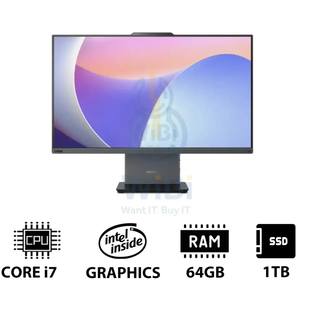 Lenovo ThinkCentre neo 50a 27 Gen 5 AIO PC - i7 / 64GB / 1TB (NVMe M.2 SSD) / 27’’ FHD Non-Touch / DOS (Without OS)