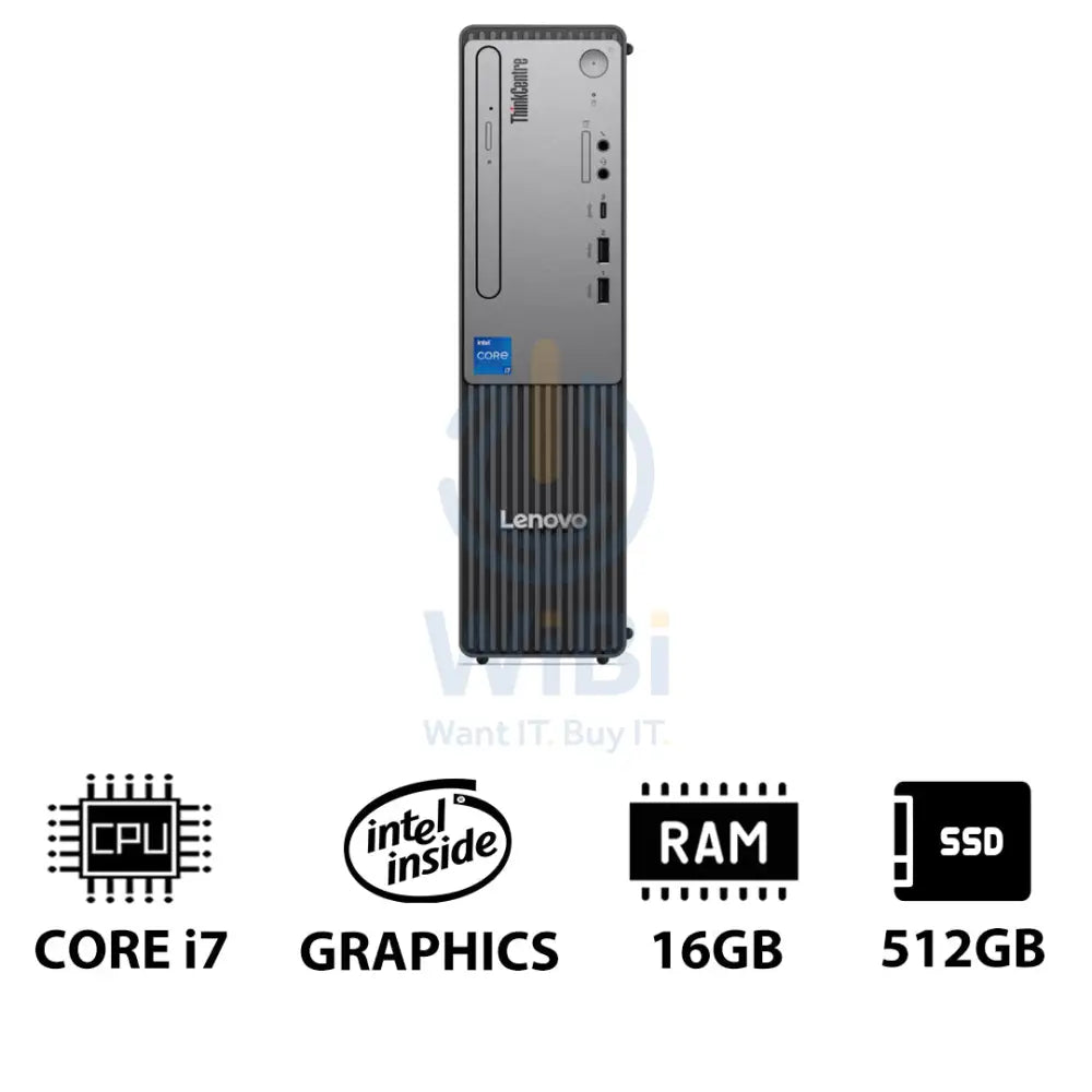 Lenovo ThinkCentre Neo 50s Gen 5 (SFF) - i7 / 16GB / 512GB (NVMe M.2 SSD) / DOS (Without OS) / 1YW - Desktop Desktop &