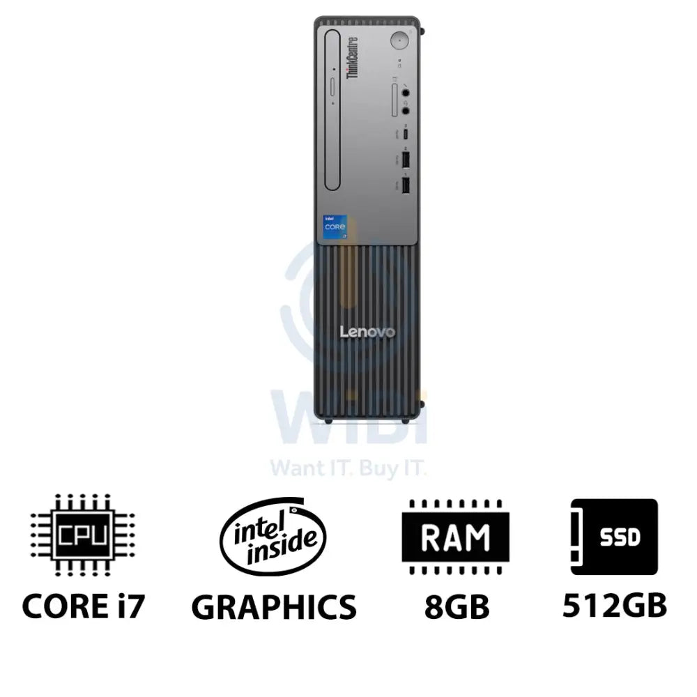لينوفو ThinkCentre Neo 50s الجيل 5 (SFF) - آي 7 / 8 جيجابايت / 512 جيجابايت (NVMe م.2 إس إس دي) / دوس (بدون نظام تشغيل)  آي 7  فايبر(بدون نظام تشغيل) / كمبيوتر مكتبي كمبيوتر مكتبي  و