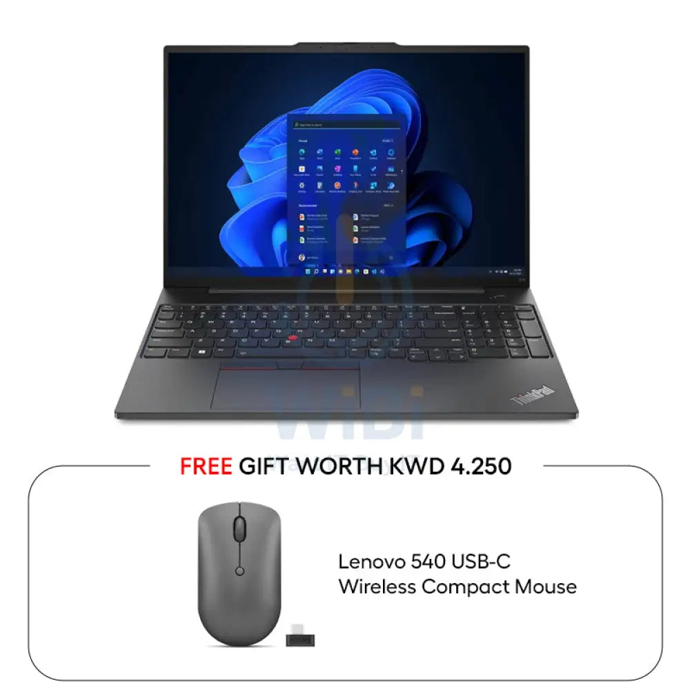 Lenovo ThinkPad E16 Gen 1 - 16.0’’ WUXGA / i5 / 8GB / 512GB (NVMe M.2 SSD) / 2GB VGA / Win 11 Pro / 1YW