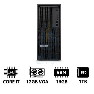 Lenovo ThinkStation P3 Tower - i7-14700K 3.4GHz / 20-Cores / 16GB / 1TB (NVMe M.2 SSD) / RTX A2000 12GB VGA / Win 11
