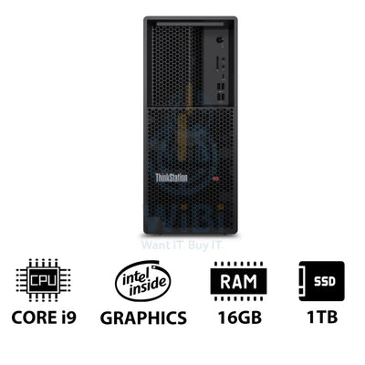 Lenovo ThinkStation P3 Tower - i9-14900K 3.2GHz / 24-Cores / 16GB / 1TB (NVMe M.2 SSD) / Win 11 Pro / 3YW - Workstation