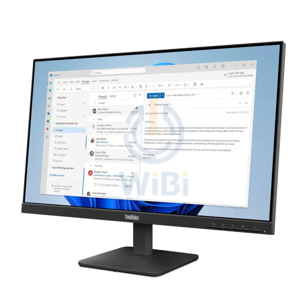 لينوفو ثينك فيجن S24 4e 23.8 بوصة FHD IPS / 4 مللي ثانية / 100 هرتز / إتش دي إم أي 1.4 / في جي إيه شاشة شاشات  أجهزة العرض > شاشات أجهزة العرض