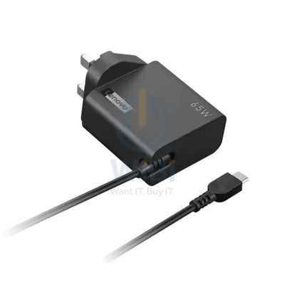 Lenovo USB-C Wall Adaptor-UK Pin - 65W / Black Accessories > Power Adapters