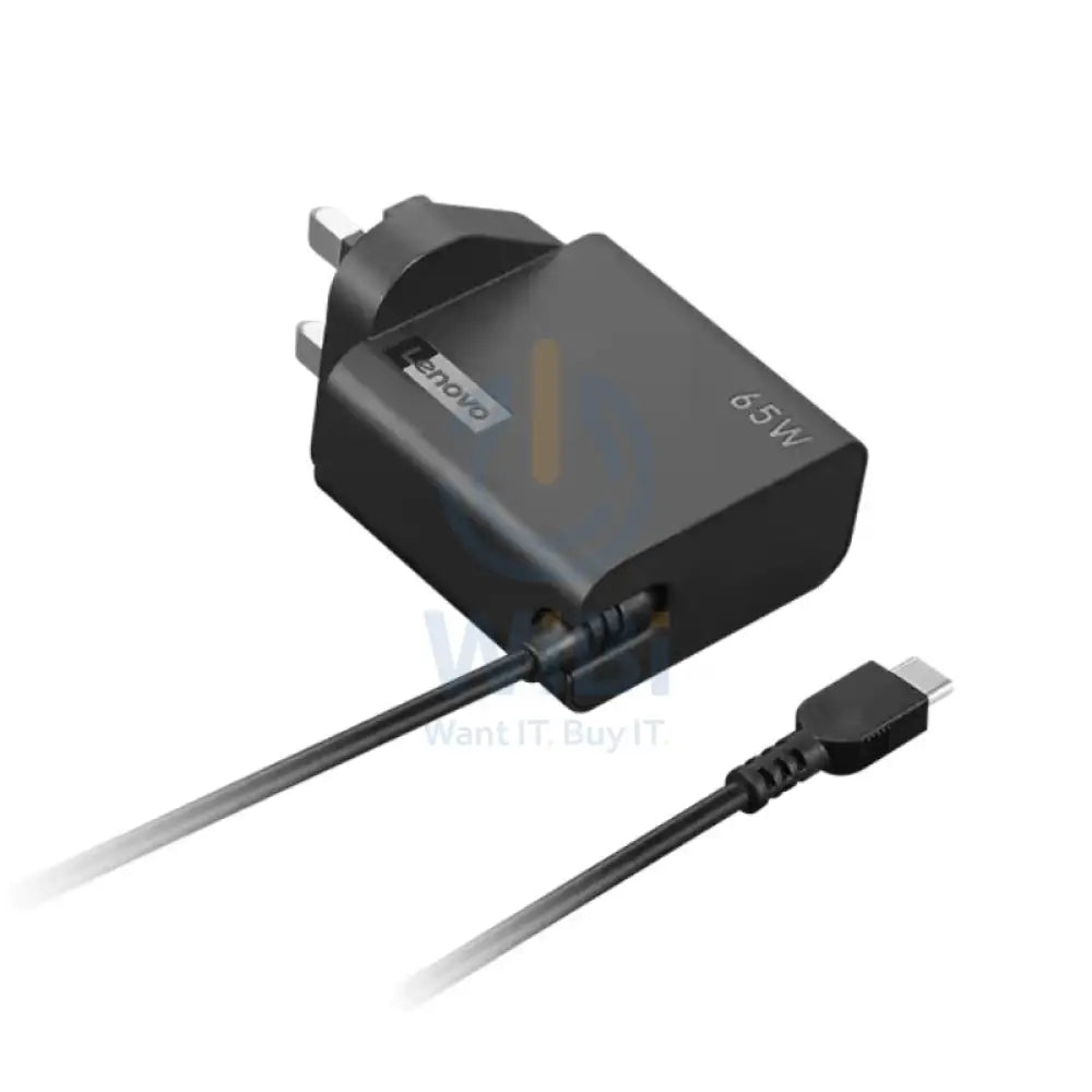 Lenovo USB-C Wall Adaptor-UK Pin - 65W / Black Accessories > Power Adapters