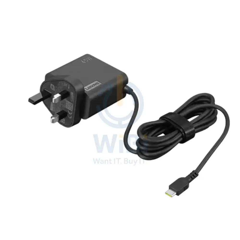 Lenovo USB-C Wall Adaptor-UK Pin - 65W / Black Accessories > Power Adapters