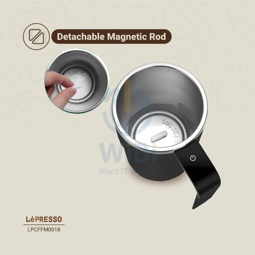 LePresso Stirmagic Auto Stirring Mug - Black Accessories > Smart Devices