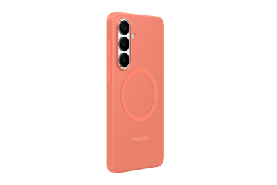 Samsung Galaxy S26 Plus Silicone Magnet Case - Coral Red