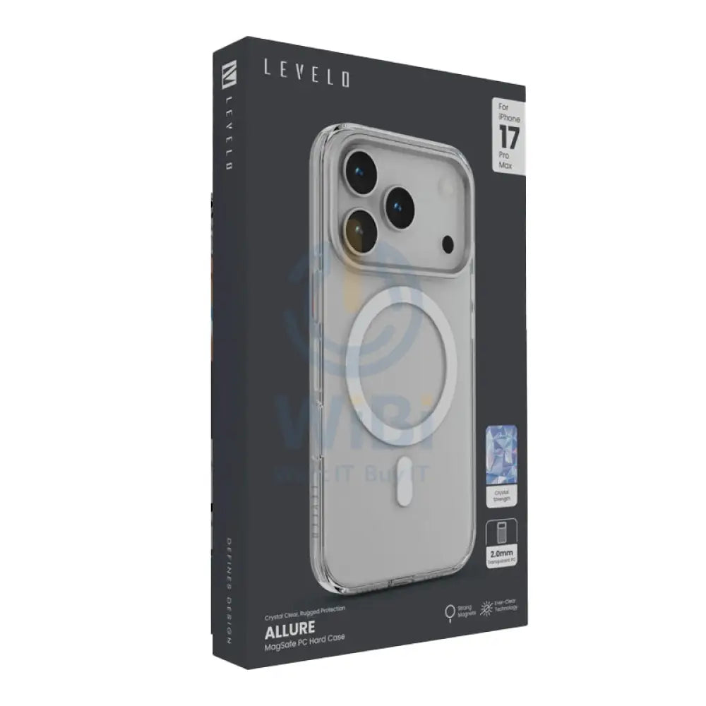 Levelo Allure PC Hard MagSafe Case For Apple iPhone 17 Pro Max - Transparent Accessories > Mobiles & Tablets > Mobiles
