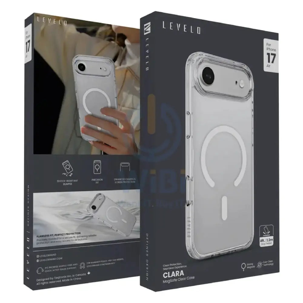 Levelo Clara MagSafe Clear Case For Apple iPhone 17 Air - Transparent Accessories > Mobiles & Tablets > Mobiles >