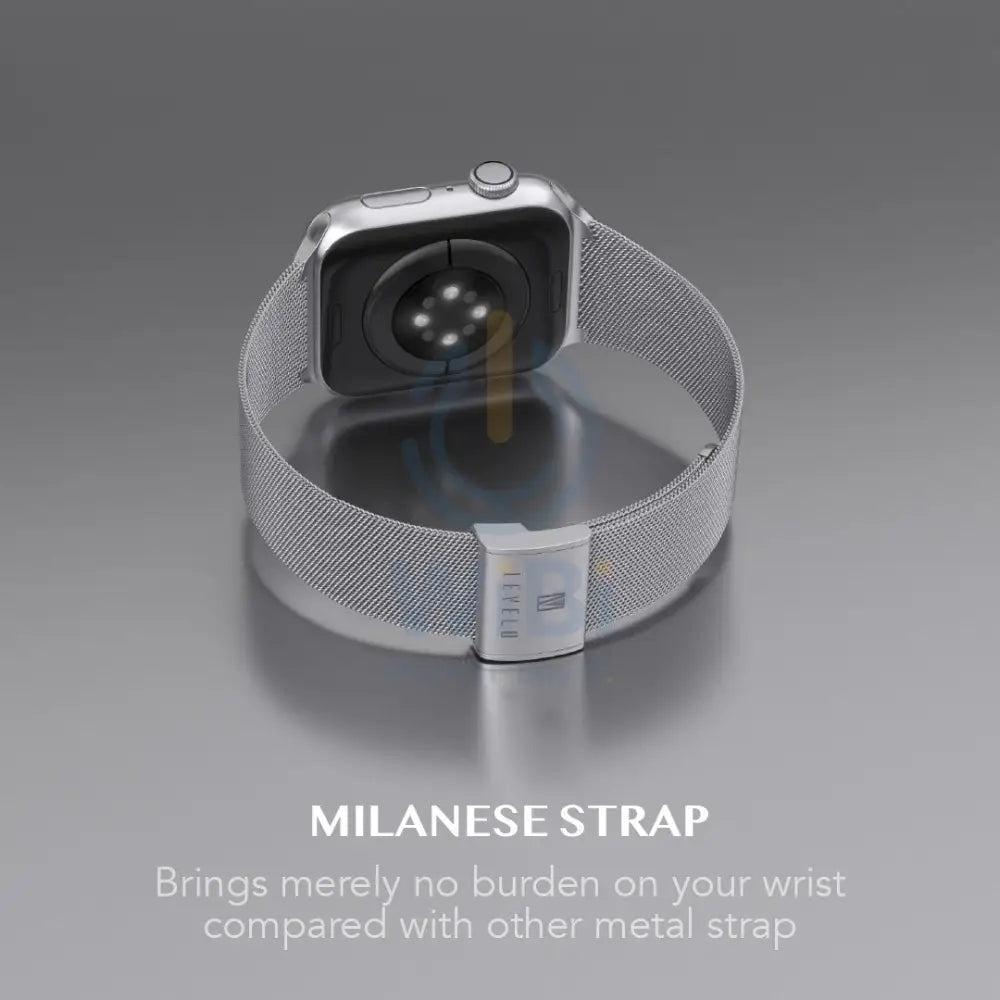 Levelo Double Milanese Watch Strap Apple Watch 38 / 40 / 41mm - Silver Accessories > Smart Watches