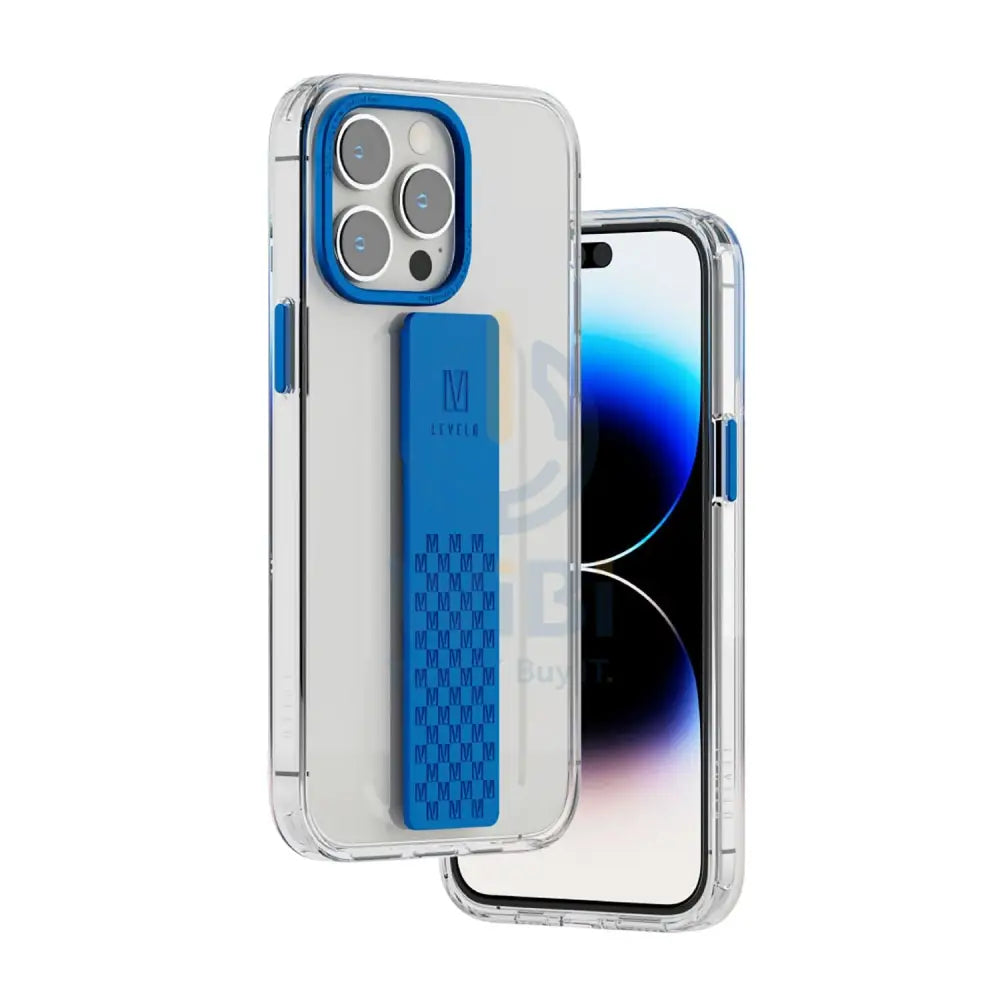 Levelo Graphia IMD Clear Case With Extra Grip - iPhone 14 Pro / Blue Accessories > Mobiles & Tablets > Mobiles