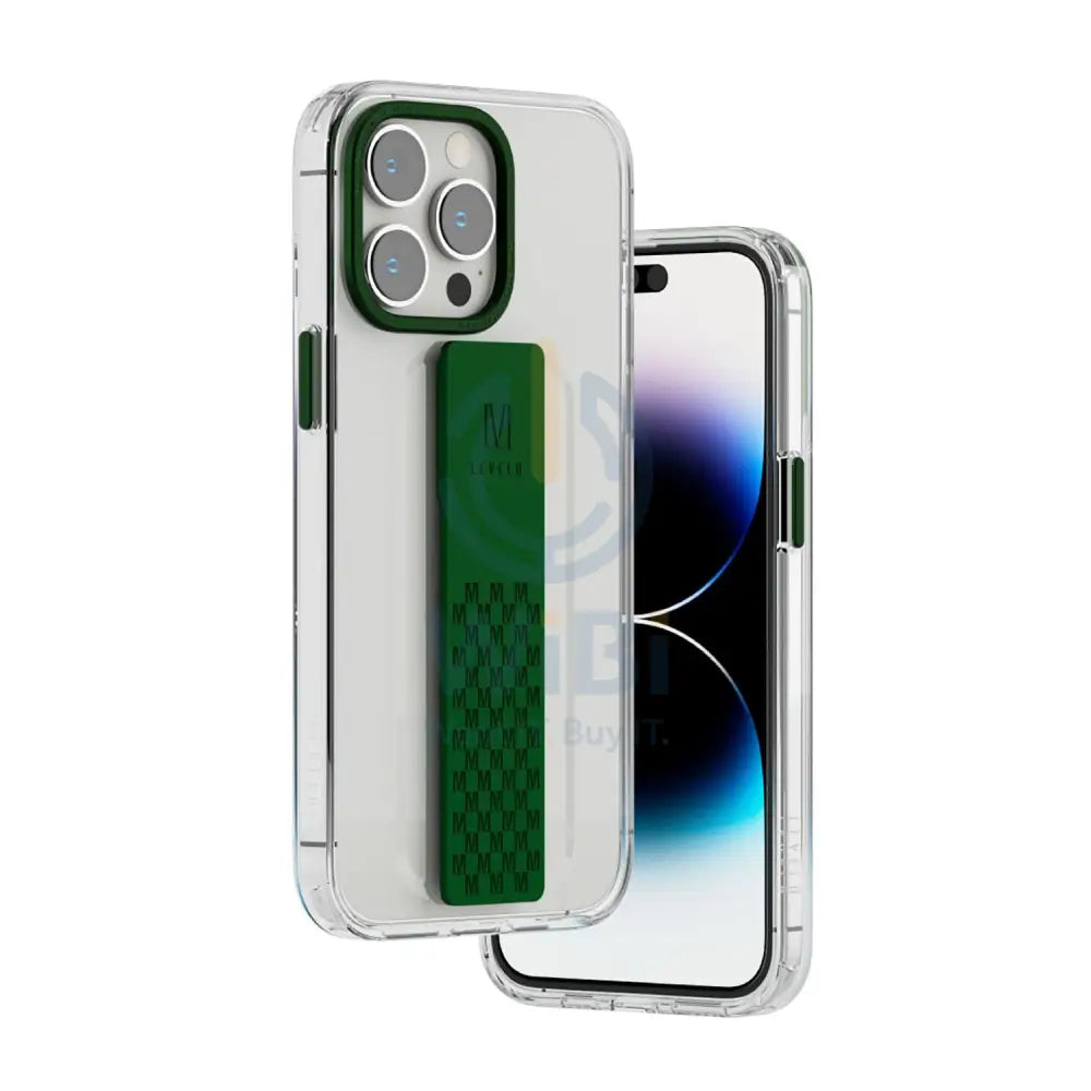 Levelo Graphia IMD Clear Case With Extra Grip - iPhone 14 Pro Max / Green Accessories > Mobiles & Tablets > Mobiles