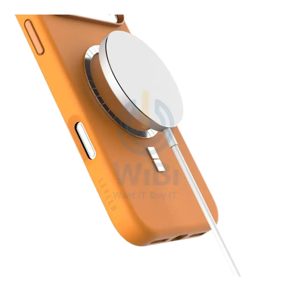 Levelo Iris MagSafe Liquid Silicone Case For Apple iPhone 17 Pro - Orange Accessories > Mobiles & Tablets > Mobiles >