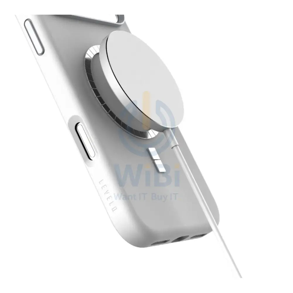 Levelo Iris MagSafe Liquid Silicone Case For Apple iPhone 17 Pro - Silver Accessories > Mobiles & Tablets > Mobiles >