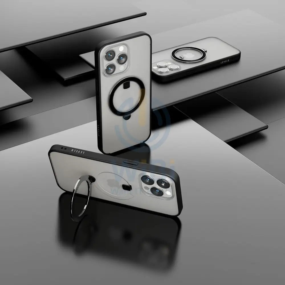 Levelo MagSafe Ringo Multi-Functional Kickstand Case - Apple iPhone 14 Pro Max / Black Accessories > Mobiles & Tablets
