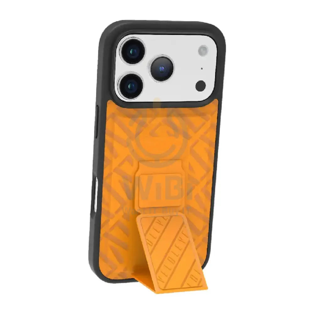 Levelo Morphix Cuero Gripstand Case For Apple iPhone 17 Pro - Sunrise Orange Accessories > Mobiles & Tablets > Mobiles