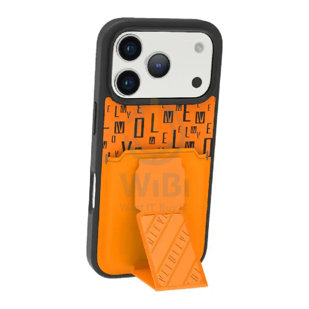Levelo Morphix Gripstand Case With Cardholder For Apple iPhone 17 Pro - Sunrise Orange Accessories > Mobiles & Tablets