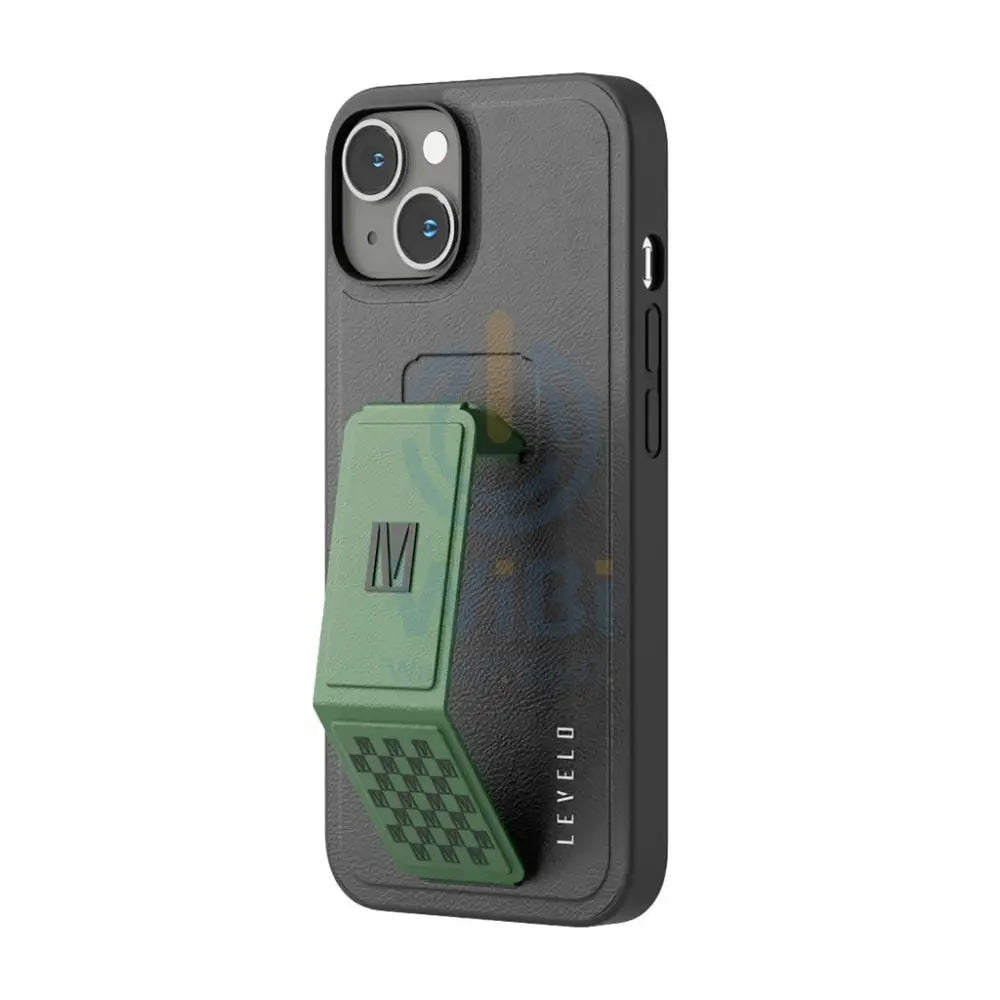 Levelo Morphix Gripstand PU Leather Case - iPhone 14 Plus / Pacific Green Accessories > Mobiles & Tablets > Mobiles
