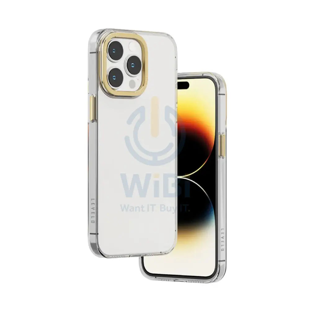Levelo Sensa Clear Back Case iPhone 14 Pro - Clear/Champagne Accessories > Mobiles & Tablets > Mobiles > Screen