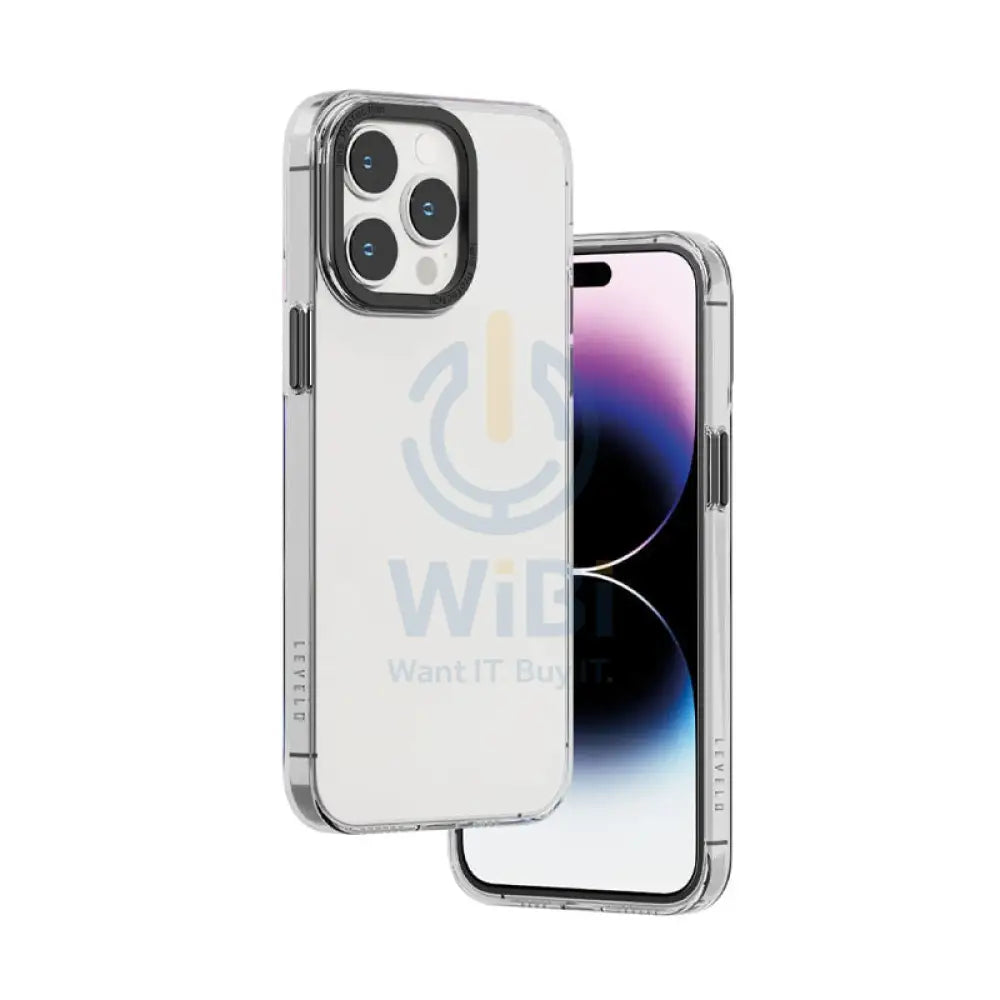 Levelo Sensa Clear Back Case iPhone 14 Pro - Clear/Grey Accessories > Mobiles & Tablets > Mobiles > Screen Protectors &