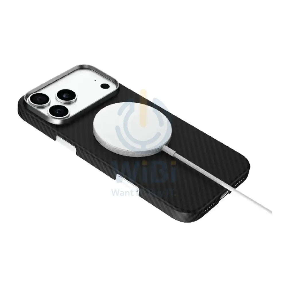 Levelo Sergei 1500D Aramid Fiber Case For Apple iPhone 17 Pro Max - Black Accessories > Mobiles & Tablets > Mobiles >