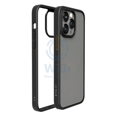 Levelo Solo Clear Back Case iPhone 14 Pro Max - Black Accessories > Mobiles & Tablets > Mobiles > Screen Protectors &