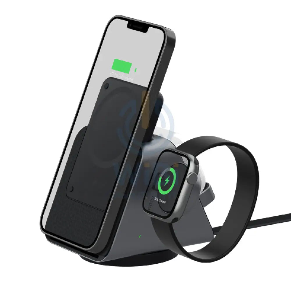 Levelo TERRA Rotating 3-in-1 Wireless Charging Stand with Portable Power Bank - 5000mAh / Black Accessories > Power Bank