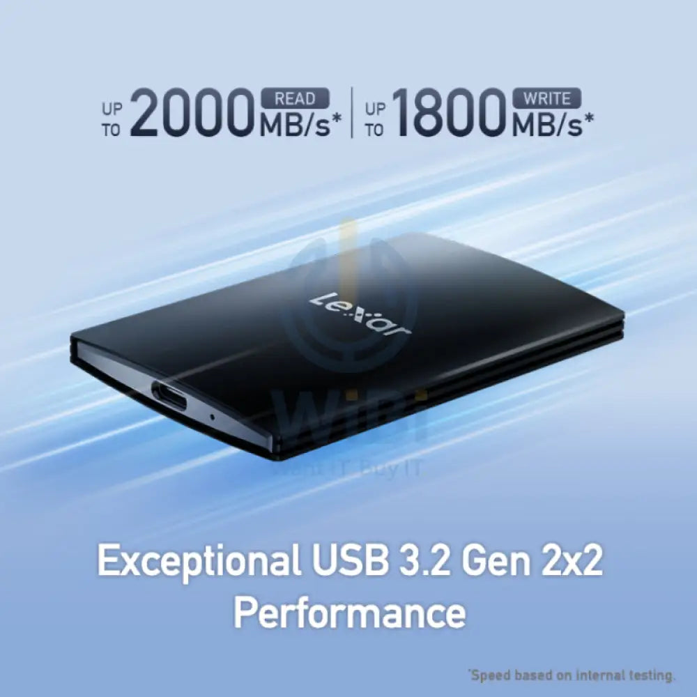 Lexar SL500 Portable SSD - 1TB / Up to 2000MB/s / USB-C 3.2 Gen2x2 / External SSD (Solid State Drive) Storage > USB