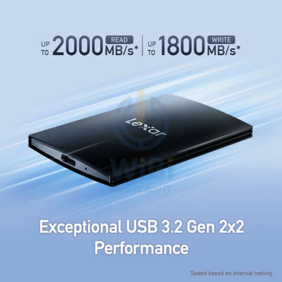 Lexar SL500 Portable SSD - 1TB / Up to 2000MB/s / USB-C 3.2 Gen2x2 / External SSD (Solid State Drive) Storage > USB