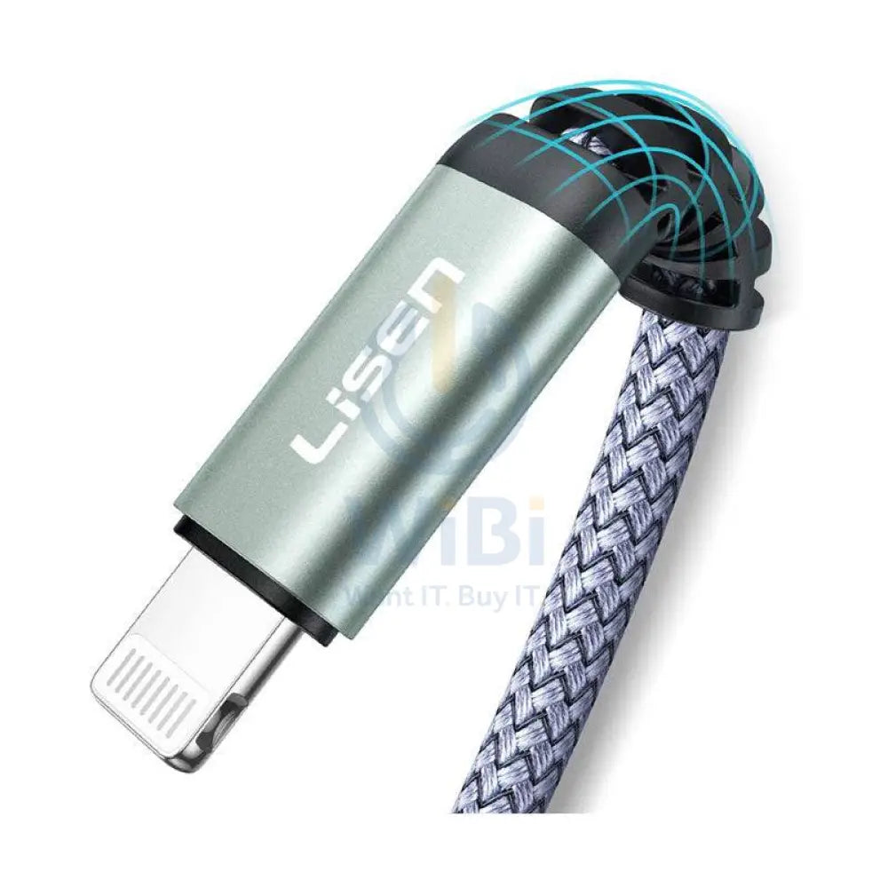 LISEN iPhone Lightning Charger Cable - Lightning / 1.8 Meter / Gray - Cable