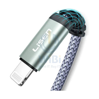 LISEN iPhone Lightning Charger Cable - Lightning / 1.8 Meter / Gray - Cable