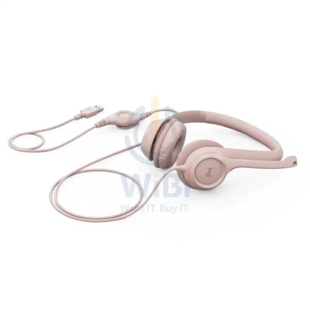 Logitech H390 Wired Headphone - USB-A / 1.9 Meter / Rose Accessories > Audio > Headphones