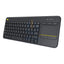 Logitech K400 Plus Wireless Touch Keyboard - 2.40GHz / Up to 10m / Wi-Fi / Black - Keyboard - Cables & Peripherals