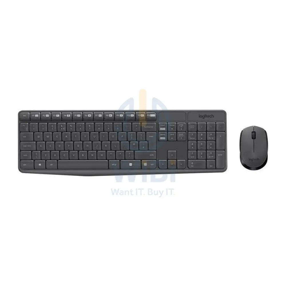 Logitech MK235 - 2.40GHz / Up to 10m / Optical / Wi-Fi / Arb/Eng - Keyboard & Mouse Combo