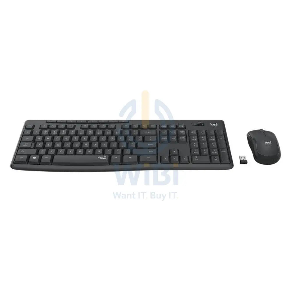 Logitech MK295 Silent Wireless Combo - 2.40GHz / Up to 10m / USB Wireless Receiver / Arb/Eng / Black - Keyboard & Mouse Combo