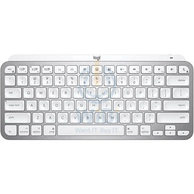 Logitech MX Keys Mini For Mac Wireless Illuminated Keyboard - English – Silver Accessories > Keyboard & Mouse