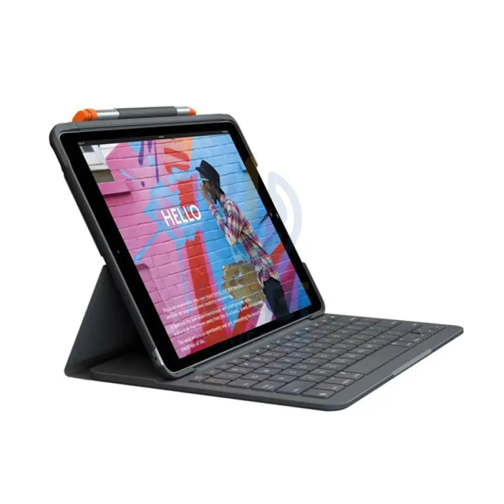Logitech Slim Folio for iPad 7th Generation Arabic - Graphite Accessories > Mobiles & Tablets > Tablets > Keyboard &