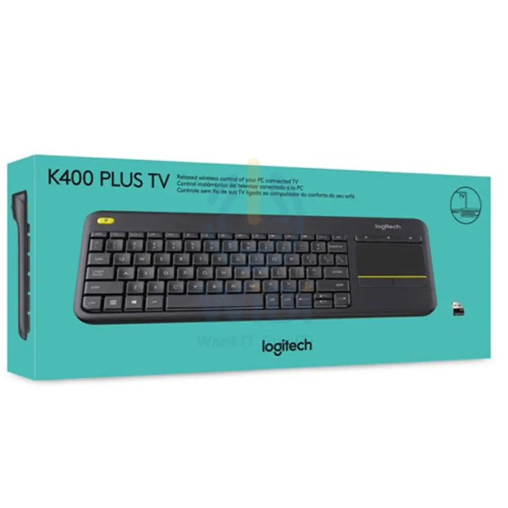 Logitech Wireless Keyboard K400 Plus with Touchpad for Smart TV & PC Accessories > Keyboard & Mouse
