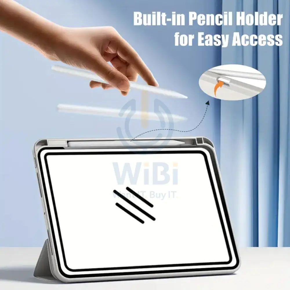 Magnetic Flip Smart Cover with Pencil Holder For iPad Air 11 inch Black Accessories > Mobiles & Tablets > Tablets >