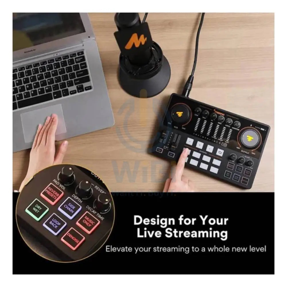 Maonocaster AME2 Audio Interface & Podcast Equipment - Black Accessories > Audio > Audio Mixer