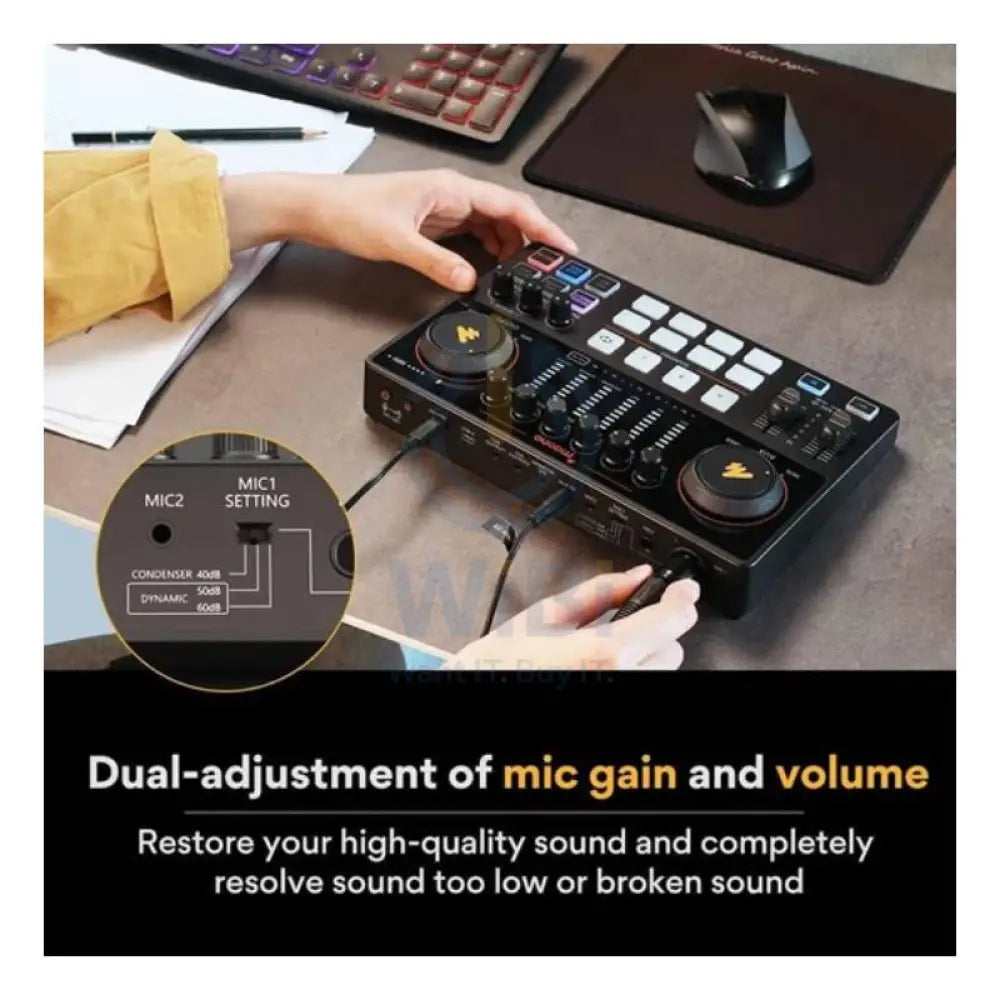 Maonocaster AME2 Audio Interface & Podcast Equipment - Black Accessories > Audio > Audio Mixer