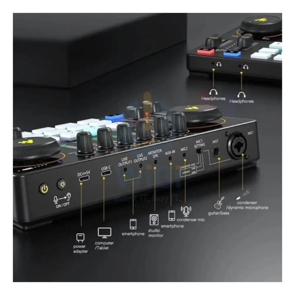 Maonocaster AME2 Audio Interface & Podcast Equipment - Black Accessories > Audio > Audio Mixer