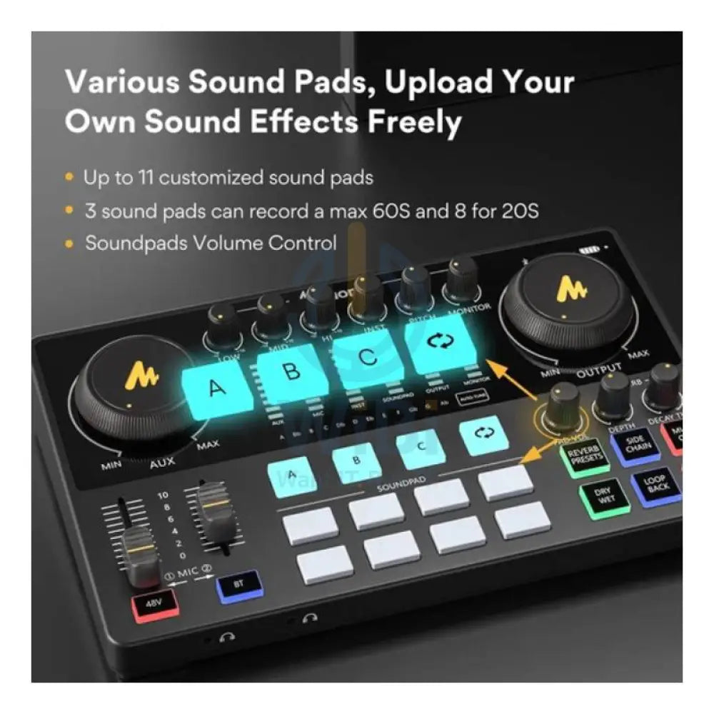 Maonocaster AME2 Audio Interface & Podcast Equipment - Black Accessories > Audio > Audio Mixer