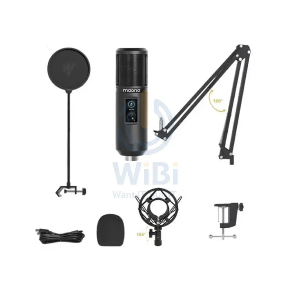 Maonocaster AU-PM421 USB Microphone Kit With One-Touch Mute - Black Accessories > Audio > Microphone